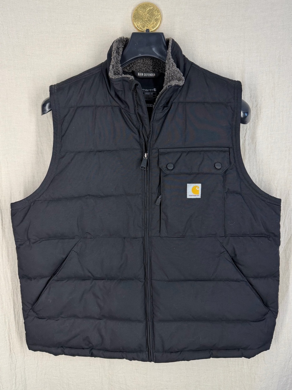 Carhartt Montana Rain Defender Insulated Vest Black Men’s L NWOT